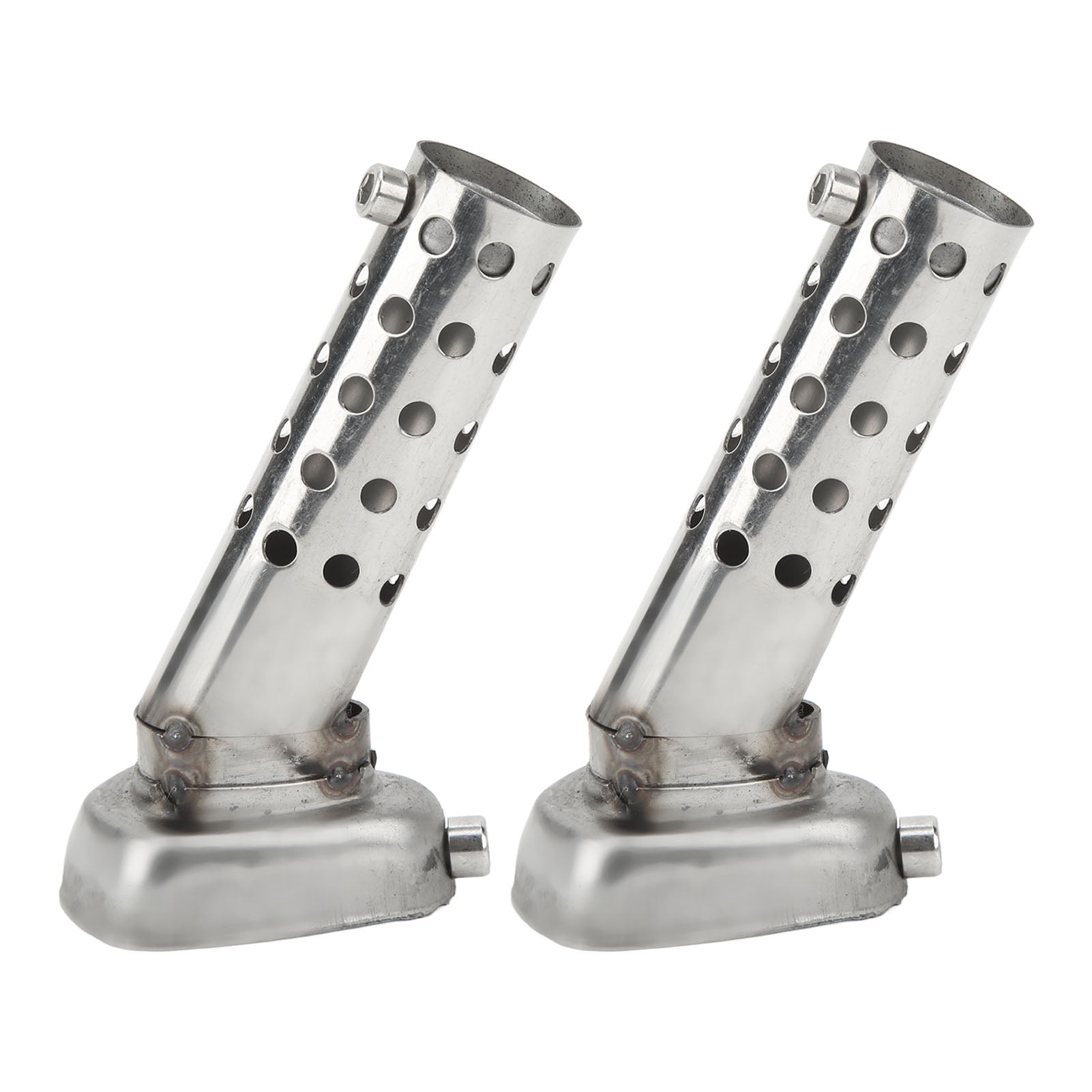 Njide 2 Pcs Motorcycle Exhaust Pipe Baffle Muffler 22mm Inlet 25mm Outlet Galvanized Iron Hexagonal Insert Silencer for ATV Scooter