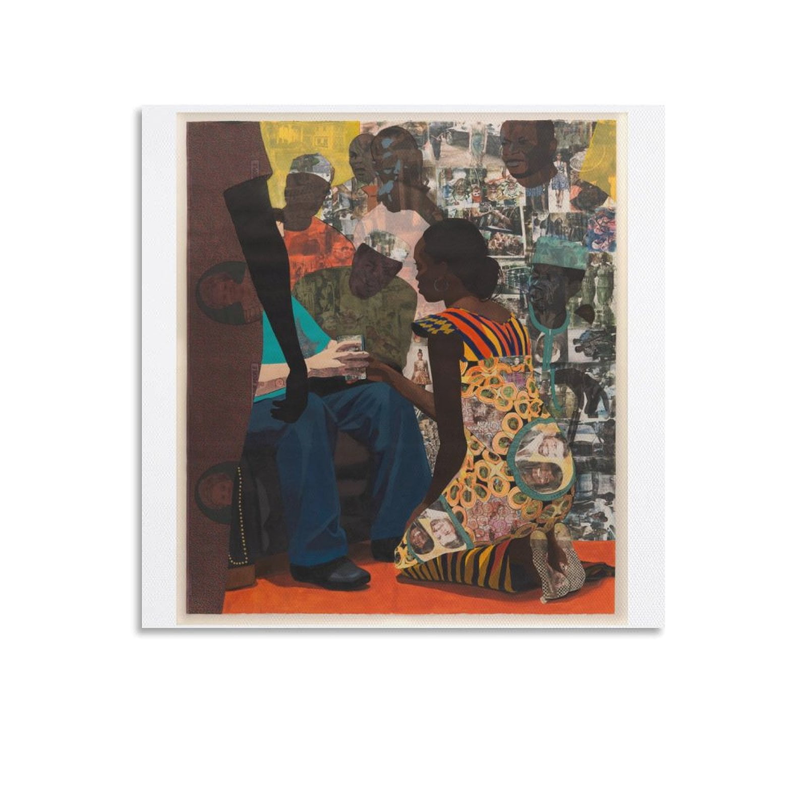 Njideka Akunyili Crosby Portrait Poster Painter Painting On Canvas Wall ...