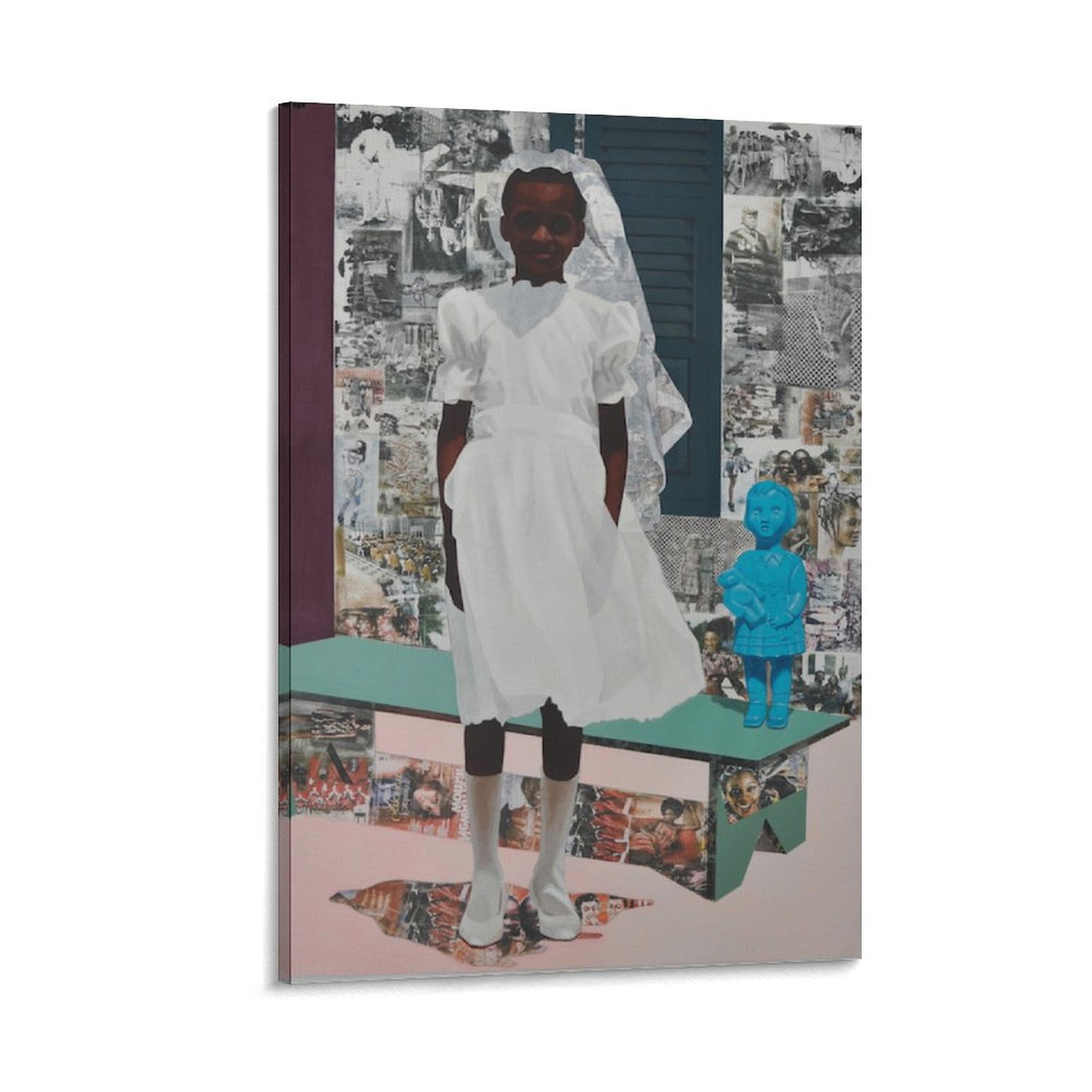 Njideka Akunyili Crosby Poster American Painter Artworks Canvas Poster ...