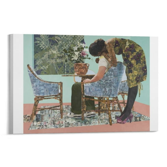 Njideka Akunyili Crosby Poster Painter American Canvas Wall Art Prints Poster Gifts Photo Picture Painting Posters Room Decor Home Decorative 12x18inch(30x45cm)