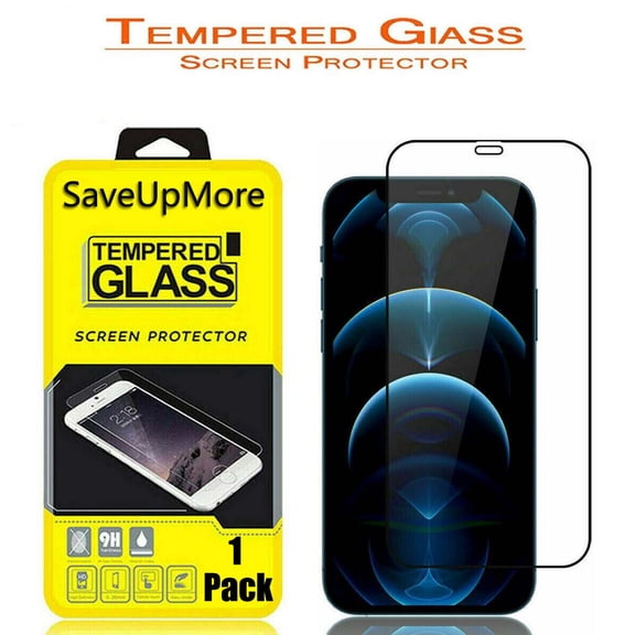 Njjex [1-Pack] for Apple iPhone 12 Pro Max / iPhone 12 Mini / iPhone 12 Pro Tempered Glass Screen Protector, Full Screen Coverage, Anti-Scratch, Anti-Fingerprint, Bubble Free