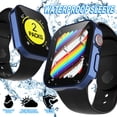 thumbnail image 1 of Njjex Apple Watch Series 7 / 8 Case, Apple Watch 7 / 8 Screen Protector 41mm 45mm Tempered Glass Water-Resistant Hard PC Protective Case for Apple Watch Series 7/8 (45mm, Blue), 1 of 7