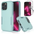 thumbnail image 1 of Njjex for Apple iPhone 16 Pro Max 2024 Phone Case,360°Full Body Shockproof Heavy Duty Protection With Tempered Glass Screen Protector Case Cover for iPhone 16 Pro Max 6.9" 2024 (Green), 1 of 6