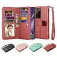 thumbnail image 1 of Njjex Case for 2020 Galaxy Note 20 Ultra 5G / Galaxy Note 20 5G, PU Leather Wallet Case [9 Card Slots] Folio Flip [Detachable] Kickstand Magnetic Slim Shock Back Phone Cover & Wrist Strap -Wine Red, 1 of 5