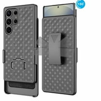 Njjex Case for Galaxy S25 Case[with Belt Clip Holster Case]Slim Combo Shell with Kickstand Swivel Belt Clip Holster Rugged Shockproof Antiscratch Protective Cover for Samsung S25 6.2 inch(Black)