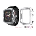 thumbnail image 1 of Njjex Cases for Apple Watch Series 7, PC Plated Hard Bumper Bling Crystal Diamonds Glitter Frame Protective Cover for iWatch Series 7 41mm 45mm 2021 -Clear, 1 of 1