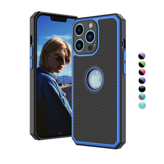Njjex Cases for iPhone XR 13 13 Mini 13 Pro Max, [Shock Absorption] Drop Protection Hybrid Dual Layer Armor Defender Protective Case Cover -Blue
