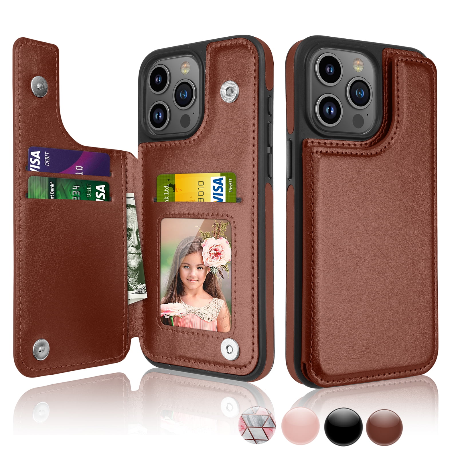 Njjex For Apple iPhone 15,15 Pro,15 Plus,15 Pro Max 5G Wallet Case, iPhone 15 Pro 6.1" PU Leather Case,Luxury Slim Folio Flip Kickstand Shockproof Cards Holder Wallet Case Cover -Brown - Walmart Njjex For Apple iPhone 15,15 Pro,15 Plus,15 Pro Max 5G Wallet Case, iPhone 15 Pro 6.1" PU Leather Case,Luxury Slim Folio Flip Kickstand Shockproof Cards Holder Wallet Case Cover -Brown - Walmart
