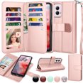 thumbnail image 1 of Njjex Magnetic Leather Wallet Cell Phone Case for Motorola Moto G Power, Rose Gold, 1 of 6