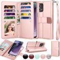 thumbnail image 1 of Njjex For Motorola Moto G Stylus 2023 5G Wallet Case, Moto G Stylus 5G 2023 Case, Njjex Luxury PU Leather [9 Card Slots Holder ] Carrying Folio Flip Cover [Detachable Magnetic Hard Case] -Rose Gold, 1 of 6