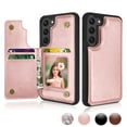 thumbnail image 1 of Njjex For Samsung Galaxy S23,S23 Plus,S23 Ultra Wallet Case, Galaxy S23 PU Leather Case,Luxury Slim Folio Flip Kickstand Shockproof Cards Holder Wallet Case Cover -Pink, 1 of 7
