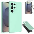thumbnail image 1 of Njjex For Samsung S25 Ultra Case with Screen Protector,Liquid Silicone Soft Gel Rubber Slim Microfiber Lining Cushion Texture Cover Shockproof Protective Case for Galaxy S25 Ultra 6.8", Green, 1 of 7