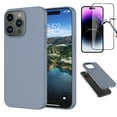 thumbnail image 1 of Njjex For iPhone 15 Pro Max Case with Screen Protector,Liquid Silicone Soft Gel Rubber Slim Microfiber Lining Cushion Texture Cover Shockproof Protective Case for iPhone 15 Pro Max 6.7", Gray, 1 of 7