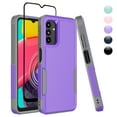 thumbnail image 1 of Njjex Galaxy A14 5G Case With Screen Protector Military Grade Full Body Double Layer Protection Shock and Drop Resistant TPU Durable Removable for Samsung Galaxy A14 Phone Case - Purple, 1 of 7
