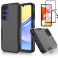 thumbnail image 1 of Njjex for Galaxy A15 Phone Case,360°Full Body Shockproof Heavy Duty Protection With Tempered Glass Screen Protector Case Cover for Samsung Galaxy A15 5G 2024 (Black), 1 of 6