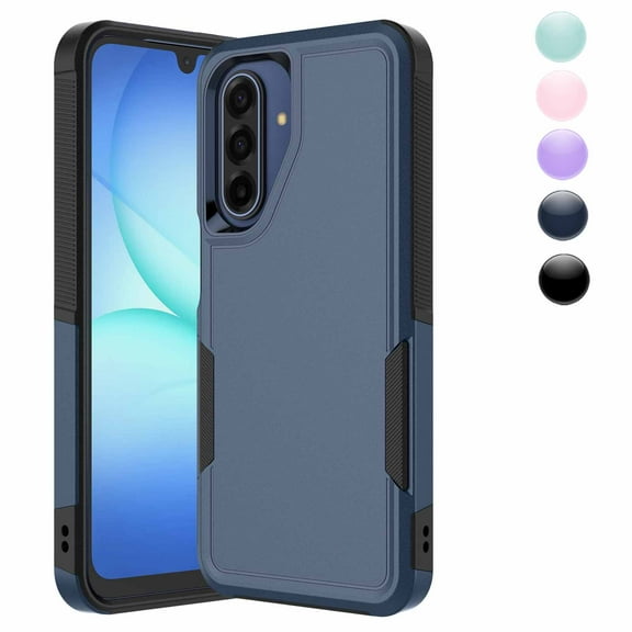 Njjex Galaxy A17 5G Case 6.7" Shockproof Rugged Cover, Military Grade Protection, Slim Fit Anti-Slip Bumper Case Dual Layer Full Body Protective Cover for Samsung A17 5G 2025 -Blue