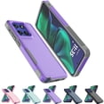 thumbnail image 1 of Njjex for Motorola Moto G Pure / G Power 2022 Case,[2-in-1] Dual-Layer Shockproof Rugged Cover,Military-Grade Drop Protection, Anti-Scratch & Wireless Charging-6.5 inch Purple, 1 of 6
