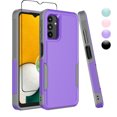 thumbnail image 1 of Njjex Samsung Galaxy A13 5G Case With Screen Protector;Military Grade Full Body Double Layer Protection Shock Resistant Drop Resistant TPU Durable Detachable for Galaxy A13 5G Phone Case - Purple, 1 of 7