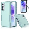 thumbnail image 1 of Njjex for Samsung Galaxy A35 5G 6.6" Phone Case,360 Full Body Shockproof Heavy Duty Protection With Tempered Glass Screen Protector Case Cover for Galaxy A35 5G (Green), 1 of 6