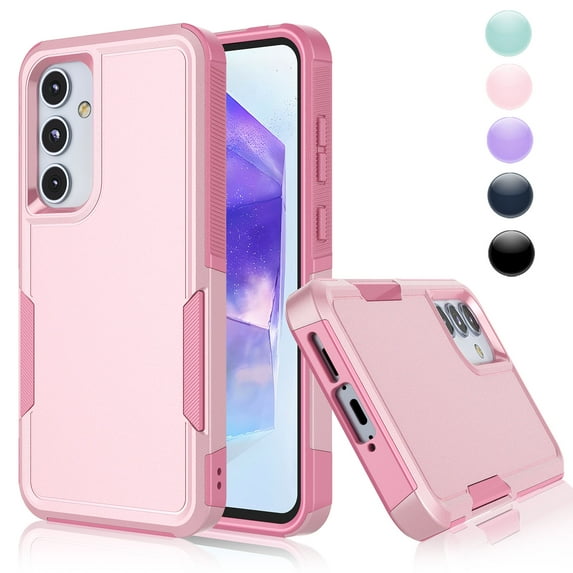 Njjex Samsung Galaxy A35 Shockproof Dust/Drop Proof Phone Case, Pink