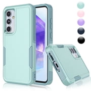 Njjex for Samsung Galaxy A55 5G Phone Case,Shockproof Dust/Drop Proof 2-Layer Full Body Protective Heavy Duty Durable Rugged Hybrid Cover for Galaxy A55 5G,Green