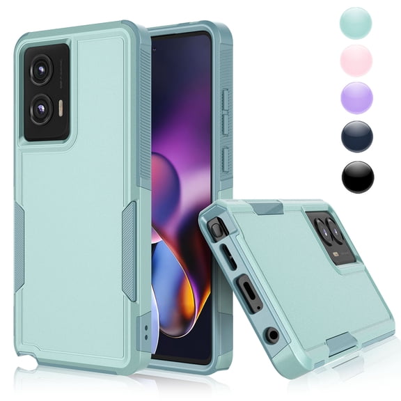 Njjex Shockproof DustproofDrop Proof 2 Layer Full Body Rugged Case for Moto G Stylus 2024 5G, Green