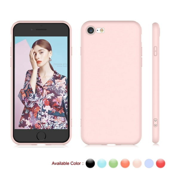 Njjex Shockproof Ultra Slim Cell Phone Case for Apple iPhone SE 2020, Pink