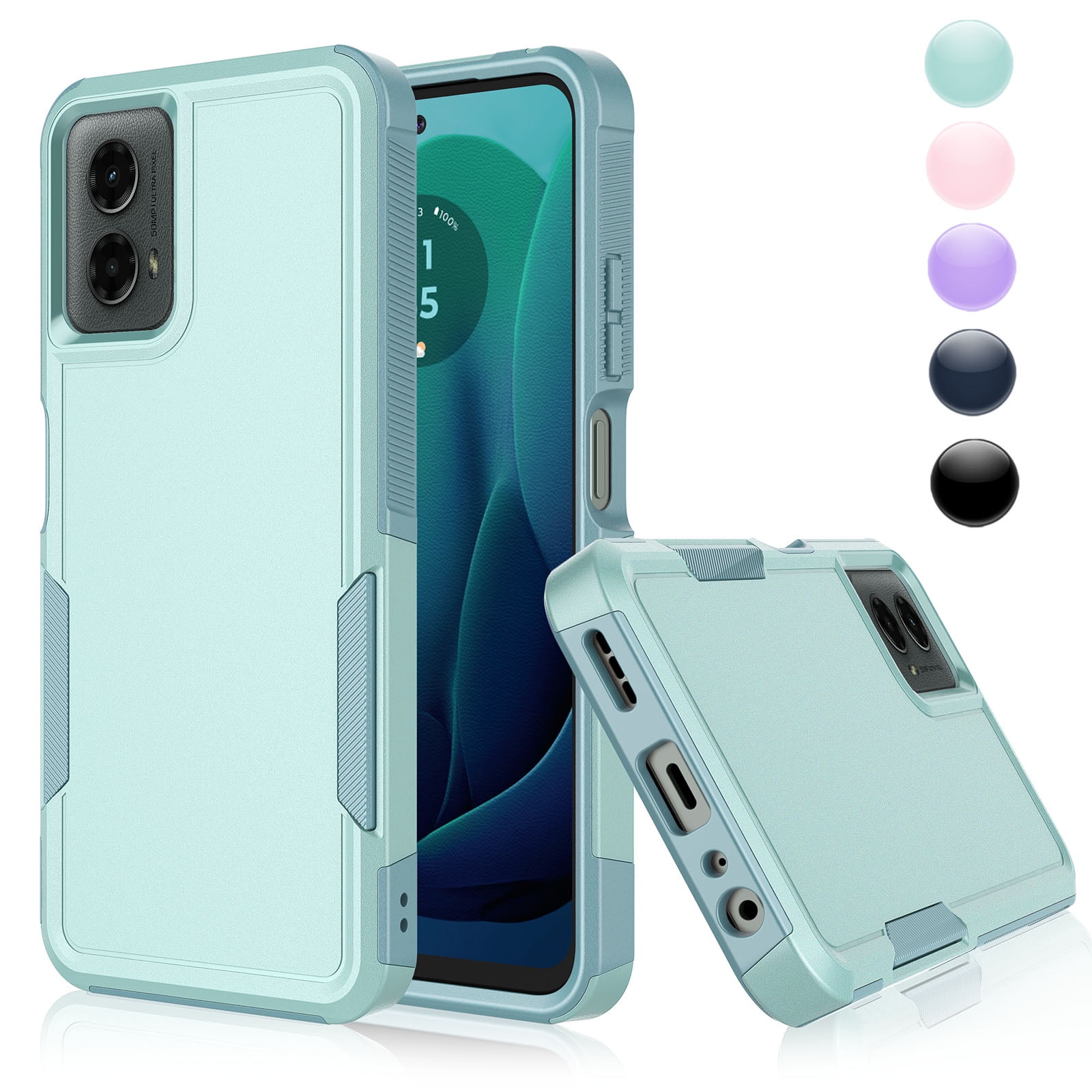 Njjex Sturdy Shockproof Protective Gel Phone Case for Moto G Play 2023