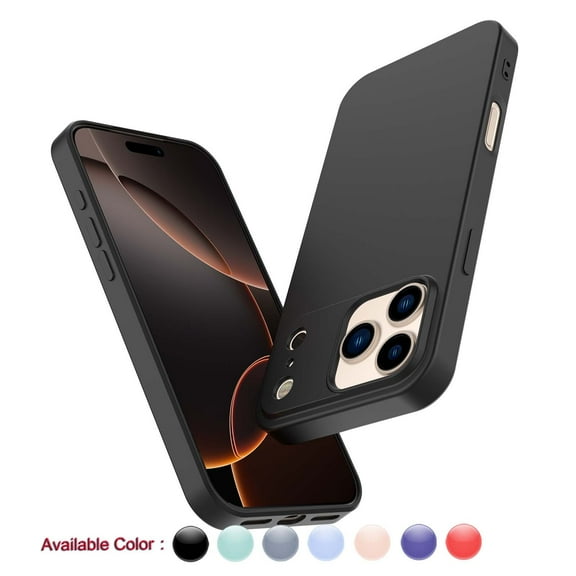 Njjex for iPhone 17 Pro Max Silicone Case - Shockproof Soft Gel Rubber Cover, Anti-Scratch & Slim Fit for Apple iPhone 17 Pro Max (6.9 inch), Black