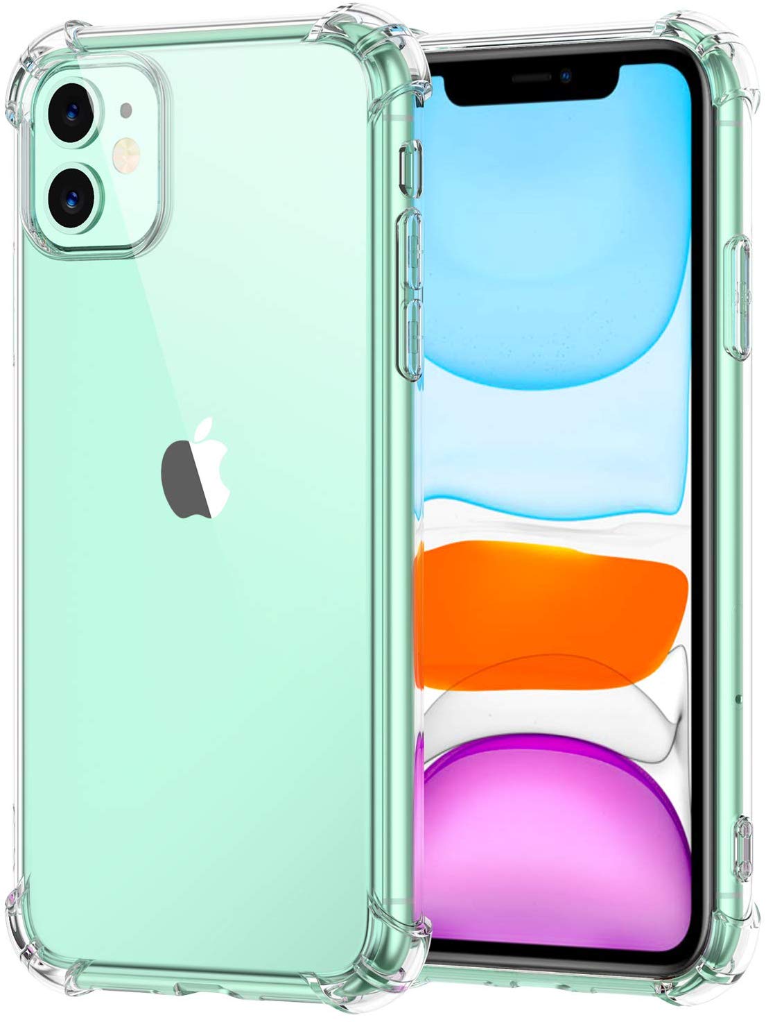 Njjex iPhone 11 / iPhone XR / iPhone 12 Pro Max Case, Njjex iPhone 11 Pro Crystal Clear Shock Absorption Technology Bumper Soft TPU Cover Case For Apple iPhone 11, 12 Mini, 12 Pro Max - image 1 of 6