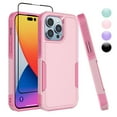 thumbnail image 1 of Njjex iPhone 14 Case with Screen Protector, Shockproof Full Coverage Protective Cover Phone Case for iPhone 14 6.1" Pink, 1 of 7