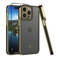 thumbnail image 1 of Njjex for iPhone 15 Phone Case with Screen Protector ,Luxury Gold Plated 360°Soft Slim Cover Shockproof Full Protective Phone Case Cover for iPhone 15 6.1 Inch, Black, 1 of 7