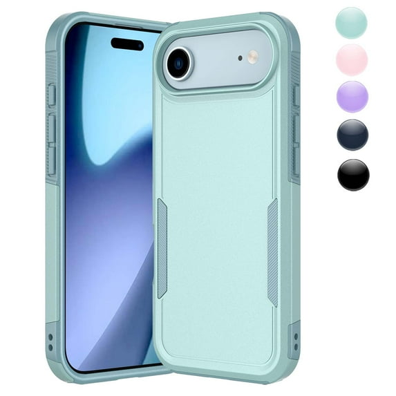 Njjex iPhone 17 Air Case 6.9" Shockproof Rugged Cover, Military Grade Protection, Slim Fit Anti-Slip Bumper Case Dual Layer Full Body Protective Cover for iphone 17 Air -Green