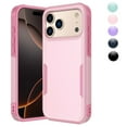 thumbnail image 1 of Njjex iPhone 17 Pro Case 6.3" Shockproof Rugged Cover, Military Grade Protection, Slim Fit Anti-Slip Bumper Case Dual Layer Full Body Protective Cover for iphone 17 Pro -Pink, 1 of 7