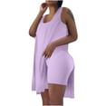 thumbnail image 1 of Njoeus 2 Piece Outfits for Women Sweatsuit Sets Casual Sleeveless Tunic Tops and Bodycon Biker Shorts Set Workout Lounge Tracksuit S-XXL, 1 of 5