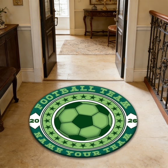 Njoeus 23in Soccer Theme Rug Party Decor Pad Patterned Soft Mat for Bedroom Porch Dorm From Fan Zone to Home Zone One Mat Shows Your Love for the Game