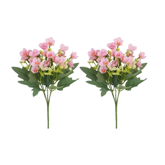 Njoeus 2pcs Simulated Flower Blossom Home Decor Ornament Wedding Vibe Decoration Prop Fake Flower Small Cherry Blossom From Bare Branch to Pink Bloom Add Soft Spring Color