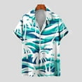 thumbnail image 1 of Njoeus Basic Tops Big & Tall Tops Hawaiian Shirts for Men Short Sleeve Regular Fitted Button Up Mens Floral Shirts S-3Xl Summer Tops for Teens, 1 of 4