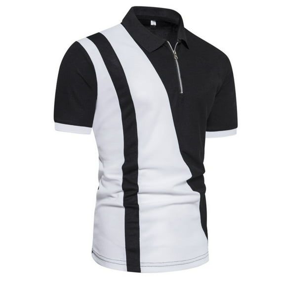 Njoeus Basic Tops Men's Tee-Shirts Men's Button Up Sport Shirts Lapel Collar Short Sleeve Summer Shirt Casual Blouse Short Sleeve Shirts for Men