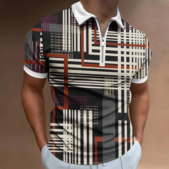 Njoeus Basic Tops Men's Tee-Shirts Men's Short Sleeve Sport Shirts Zip Up Casual Slim Fitted Basic Graphic Tees Athletic T-Shirt S-Xxl Oversized Tee Shirt Men