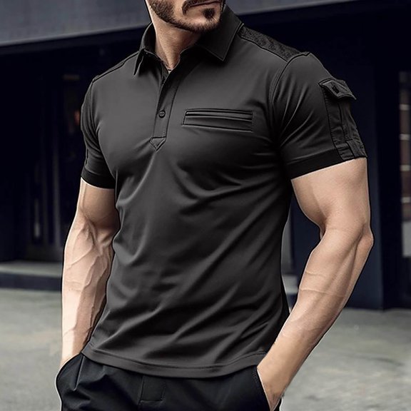 Njoeus Basic Tops Mens Graphic T Shirts Men's Top Slim Fitting Short Sleeve Shirts Lapel Casual Sports Bottom Shirt Comfort Cotton T-Shirt Gym Workout Tops M-3Xl Tshirts Men