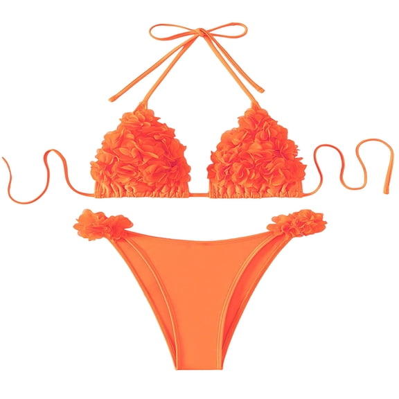 Njoeus Bathing Suit For Women Bikini Swimsuit Lace Up Two Piece Bathing Suit Bathing Suits Swimsuits For Women Bathing Suit With Shorts Athletic Swimwear On Cleara