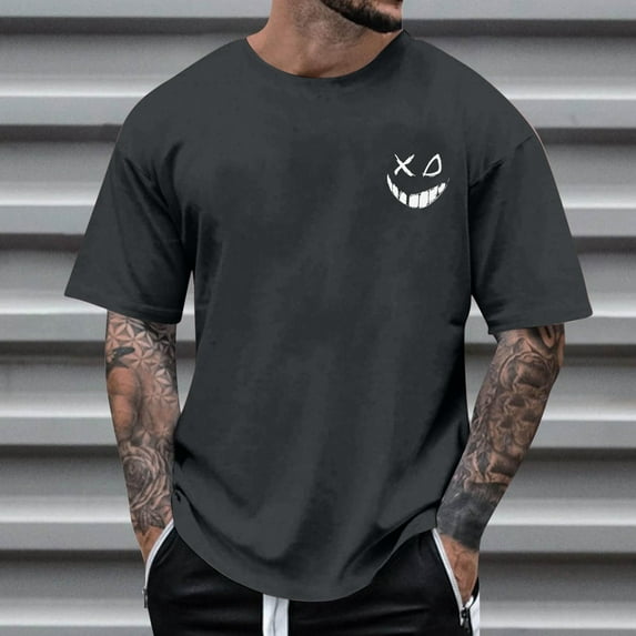 Njoeus Beach Shirts For Men Mens Summer Shirts Cool Graphic Tees For Men Big & Tall Comfy Short Sleeve Graphic T-Shirts Funny Printed Design S-5Xl Mens T-Shirts Graphic Tees On Clearance