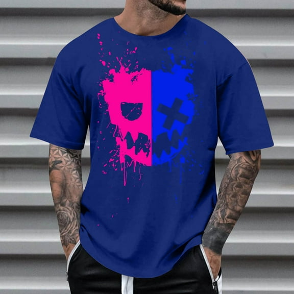 Njoeus Beach Shirts For Men Muscle Shirts For Men Men'S Graphic T-Shirts Mens T Shirt Funny Graphic Novelty Tees For Guys Big & Tall Casual Short Sleeve Summer T-Shirt S-5Xl Men'S T-Shirts On Clearanc