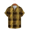 thumbnail image 1 of Njoeus Big & Tall Shirts for Men Short Sleeve Button Up Shirts Mens Loose Summer Vacation Plaid Shirt Casual Colorful T-Shirt for Party Clubwear 3X 4X 5X Summer Savings Yellow, 1 of 5