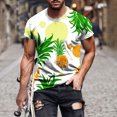thumbnail image 1 of Njoeus Black T Shirts For Men Mens Undershirts Cool Pineapple Graphic T-Shirts For Men Summer Casual Shirts Cute Fruit Print Crew Neck Tees Funny Beach Tops Men'S Athletic Shirts & Tees On Clearance, 1 of 5