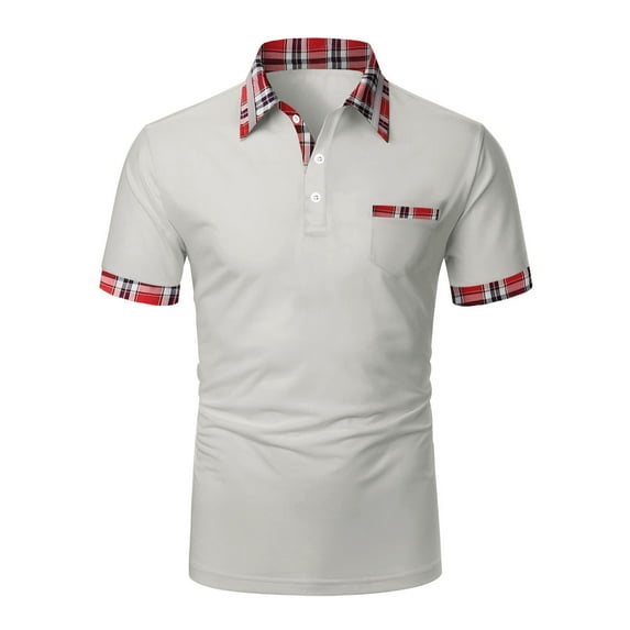 Njoeus Black Tees for Men Big & Tall Tops Men Fashion Casual Business Work Dress Shirt Button Slim Fitted Summer Tops Short Sleeve T-Shirt Lapel Collar Blouse Shirts S-3Xl Men's Tank Tops