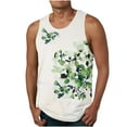 thumbnail image 1 of Njoeus Black Tees for Men Short Sleeve Tops Men's Ink Floral Print Tank Tops Casual Sleeveless Sports T-Shirt Running Workout Vests for Men Big & Tall Tees Blouses M-6Xl Short Sleeve Shirts for Men, 1 of 4