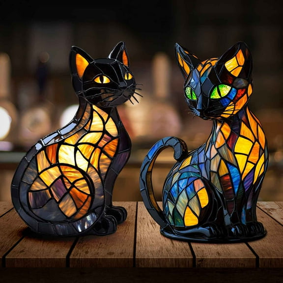 Njoeus Cat Night Light 8 Inch, Soft Glow LED Lamp - Cat Shape Night Light, Usb Charging Lamp