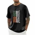 thumbnail image 1 of Njoeus Cool Graphic Tees for Men Big & Tall American Flag Shirts Comfy Short Sleeve Graphic T-Shirts Funny Usa Flag Printed T-Shirt Men's Fathers Day Shirts 3X 4X 5X Black Summer Savings, 1 of 3